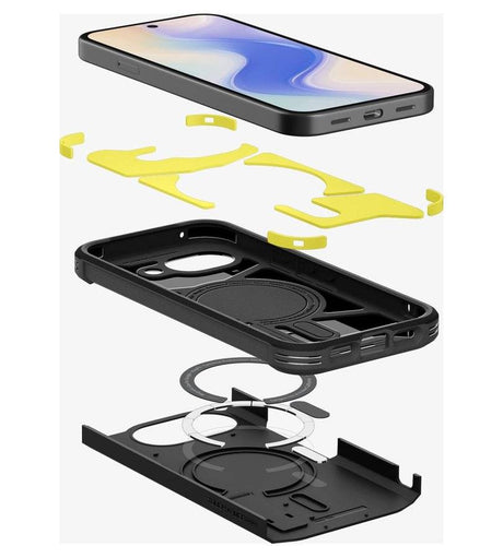 Magsafe Противоударен Калъф за Google Pixel 10A, Spigen Tough Armor Case, Черен (5)