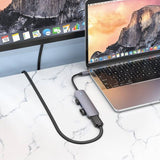 USB-C Хъб, Acefast 6in1 HDMI 4K/ USB-C/ USB3.0/ Card Reader J18, Сив (3)