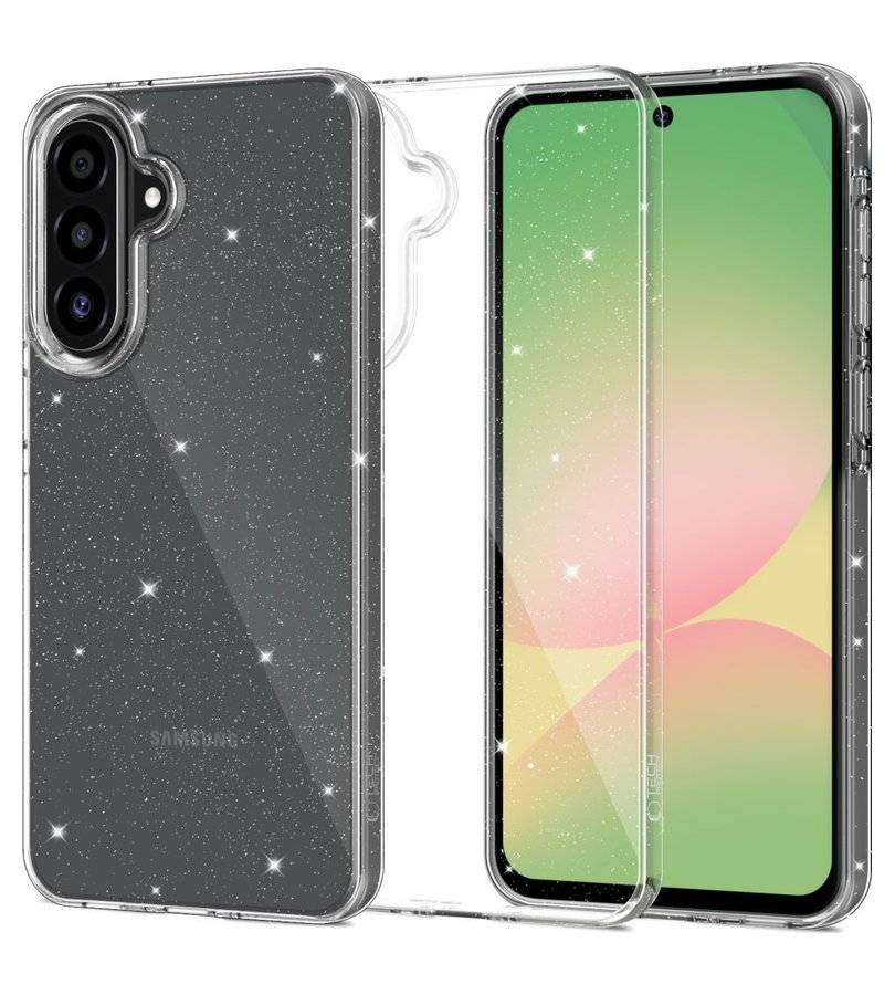 Блестящ Калъф за Samsung A27, Tech-Protect FlexAir Glitter Case, Прозрачен