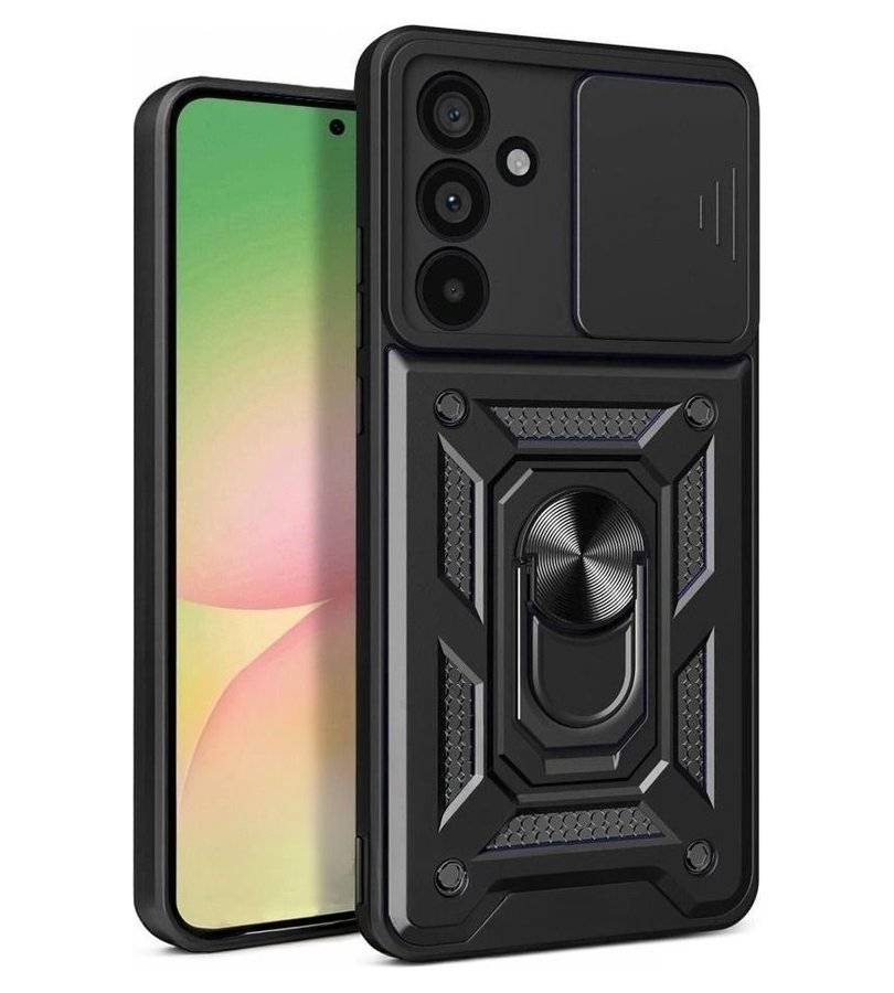 Калъф с Предпазител за Камера и Стойка за Samsung A27, Tech-Protect CamShield Pro Case, Черен (2)