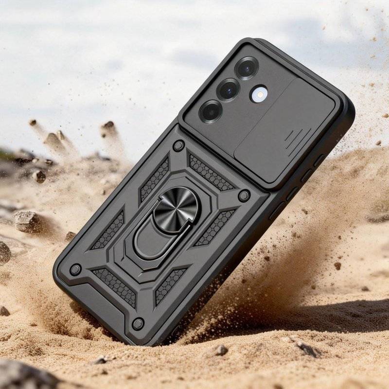 Калъф с Предпазител за Камера и Стойка за Samsung A27, Tech-Protect CamShield Pro Case, Черен (6)