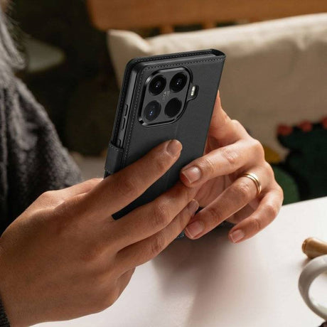 Кожен Калъф с Джобове за Xiaomi 17T, Tech-Protect Wallet Book Case, Черен (4)