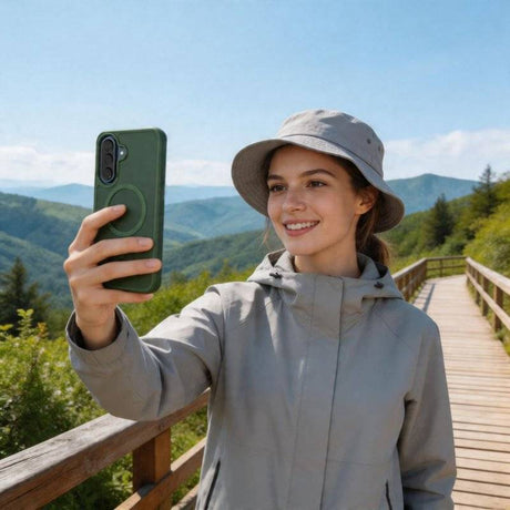 Magsafe Калъф за Samsung A37, Tech-Protect MagMat Case, Зелен (6)