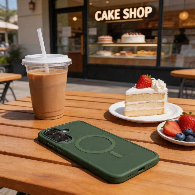 Magsafe Калъф за Samsung A37, Tech-Protect MagMat Case, Зелен (4)