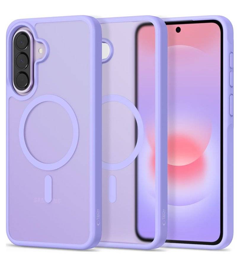 Magsafe Калъф за Samsung A37, Tech-Protect MagMat Case, Лилав (2)