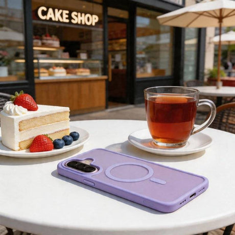 Magsafe Калъф за Samsung A37, Tech-Protect MagMat Case, Лилав (6)