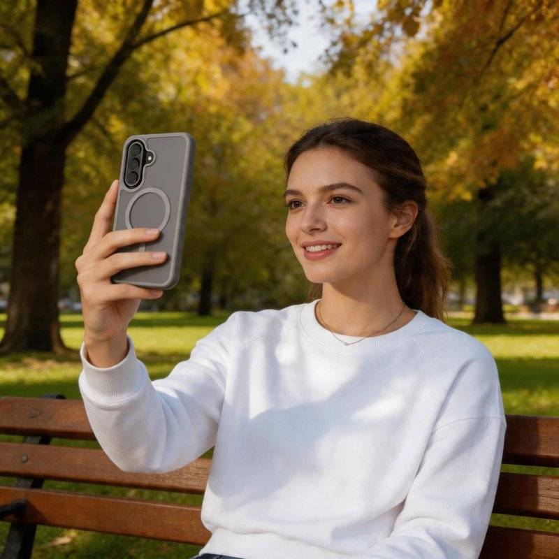 Magsafe Калъф за Samsung A57, Tech-Protect MagMat Case, Сив (8)
