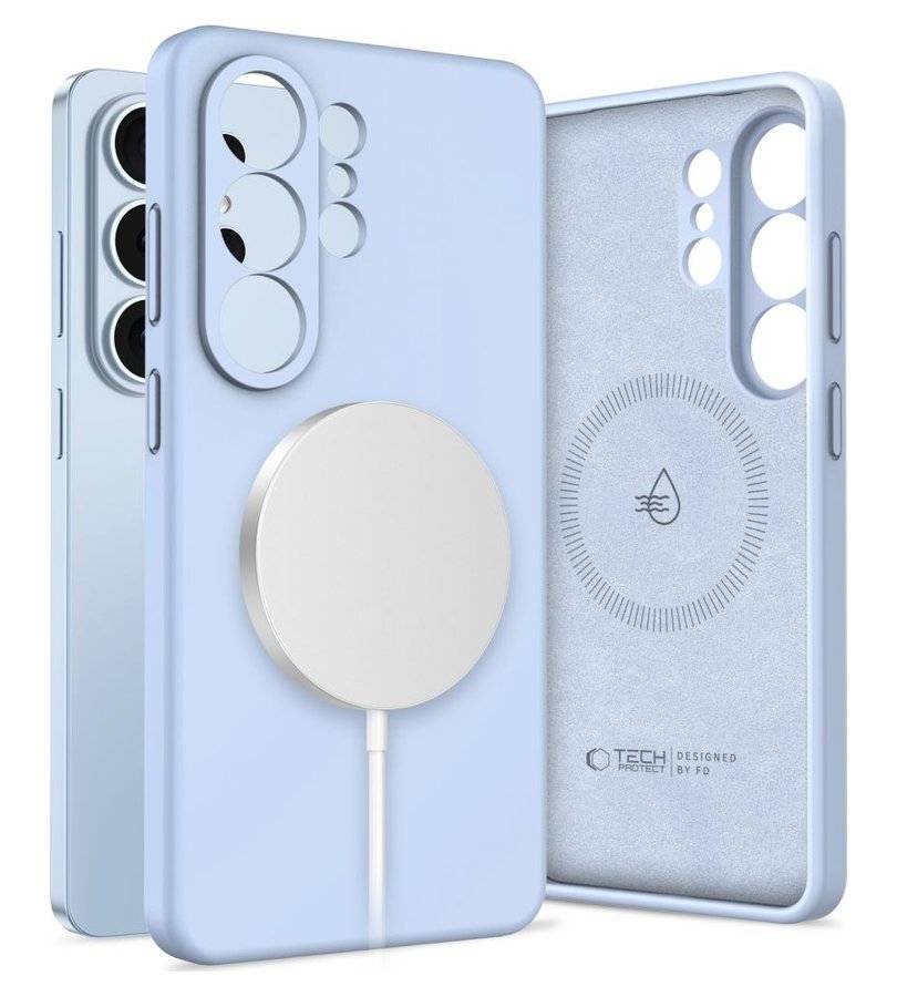 Magsafe Калъф за Samsung S26 Ultra, Tech-Protect Silicone Case, Син