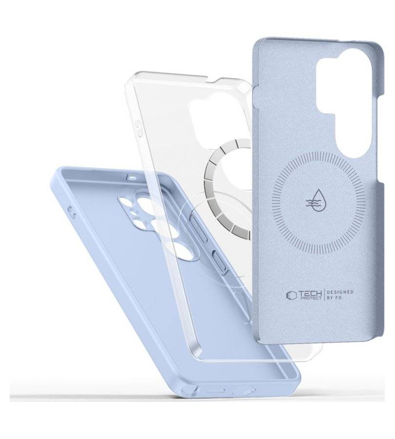 Magsafe Калъф за Samsung S26 Ultra, Tech-Protect Silicone Case, Син (3)