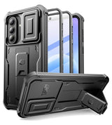 Противоударен Калъф 360 за Samsung A57, Tech-Protect Kevlar Cam+ 2-Set Case, Черен
