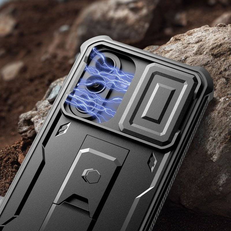 Противоударен Калъф 360 за Samsung A37, Tech-Protect Kevlar Cam+ 2-Set Case, Черен (2)