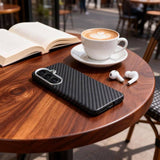 Magsafe Калъф за Samsung S26, Tech-Protect ION Carbon Case, Черен (4)