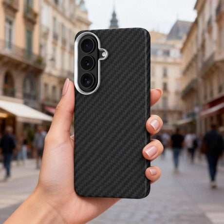 Magsafe Калъф за Samsung S26, Tech-Protect ION Carbon Case, Черен (6)