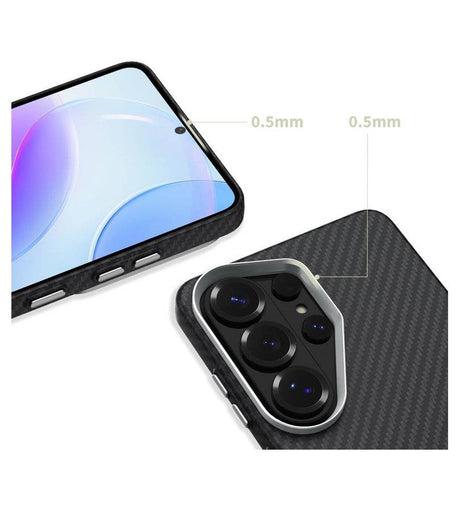 Magsafe Калъф за Samsung S26 Ultra, Tech-Protect ION Carbon Case, Черен (8)
