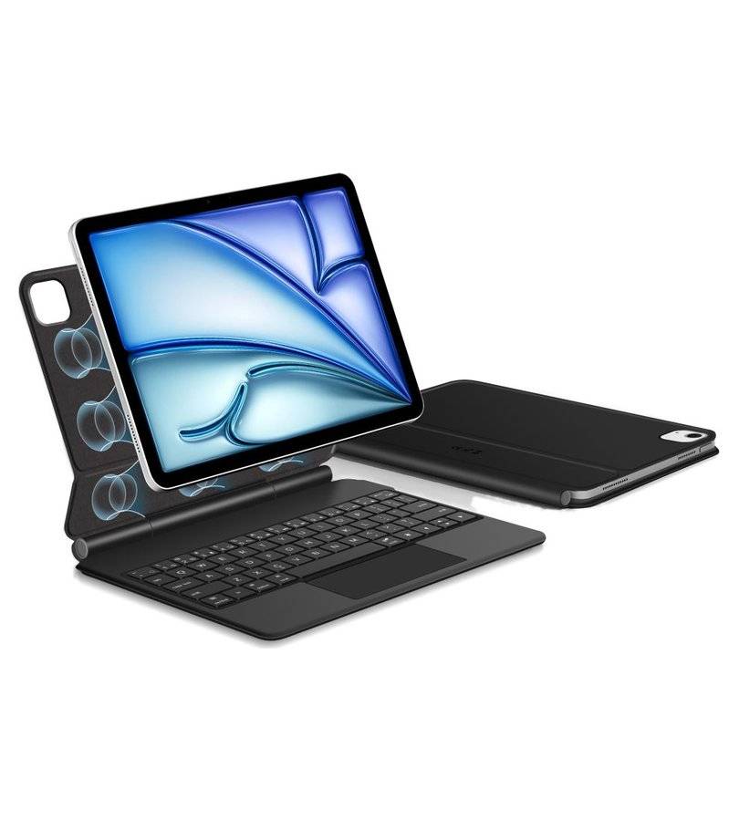 Калъф с Клавиатура и Тъчпад за iPad Air 11 M4-M3-M2/10.9, Tech-Protect Magnetic Keyboard Case, Черен (5)