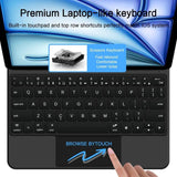 Калъф с Клавиатура и Тъчпад за iPad Air 11 M4-M3-M2/10.9, Tech-Protect Magnetic Keyboard Case, Черен (7)