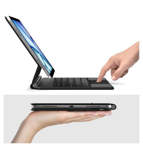 Калъф с Клавиатура и Тъчпад за iPad Air 11 M4-M3-M2/10.9, Tech-Protect Magnetic Keyboard Case, Черен (9)