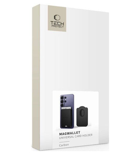 Magsafe Калъф за Карти, Tech-Protect MagWallet Carbon Card Case, Черен (7)