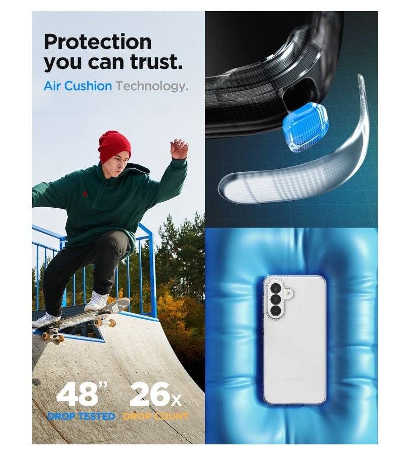 Силиконов Калъф за Samsung A37, Spigen Liquid Crystal Case, Прозрачен (12)