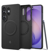 Magsafe Карбонов Калъф за Samsung S26 Ultra, Spigen Airskin Aramid Mag Case, Черен