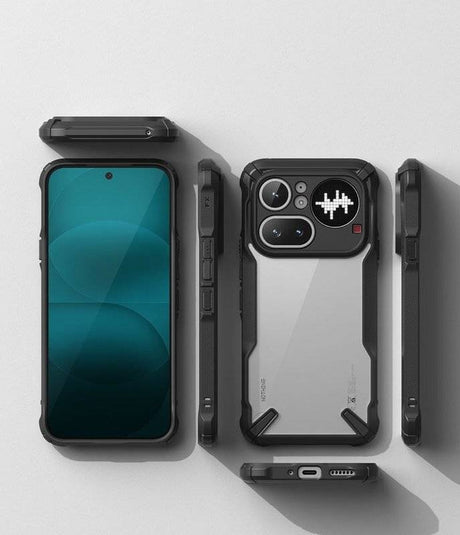 Противоударен Калъф за Notning Phone 4A Pro, Ringke Fusion X Case, Черен (5)