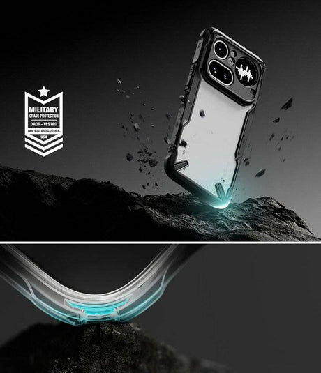 Противоударен Калъф за Notning Phone 4A Pro, Ringke Fusion X Case, Черен (8)