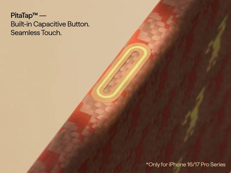 Magsafe Калъф за iPhone 16 Pro, Pitaka Edge Happiness Rides Case Amber, Оранжев (9)