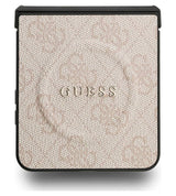 MagSafe Калъф за Samsung Z Flip 7, Guess Leather 4G Classic Case, Розов (3)