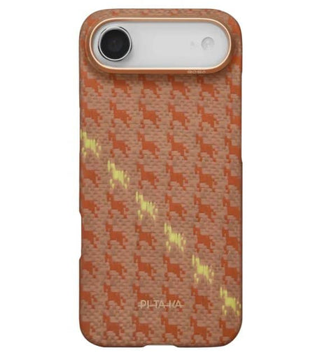 Magsafe Калъф за iPhone Air, Pitaka Edge Happiness Rides Case Amber, Оранжев (2)