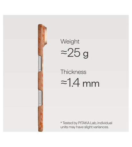 Magsafe Калъф за iPhone Air, Pitaka Edge Happiness Rides Case Amber, Оранжев (4)