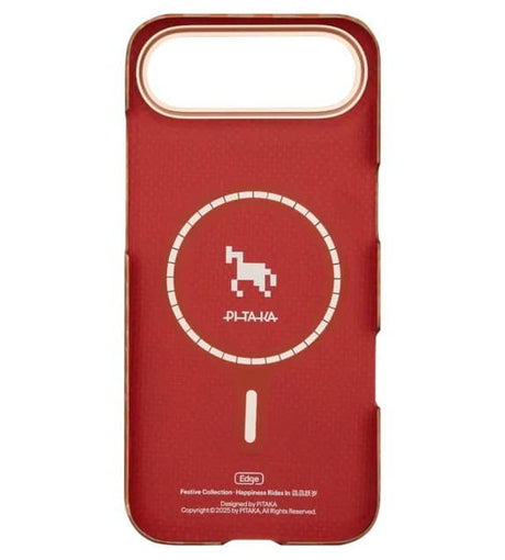 Magsafe Калъф за iPhone Air, Pitaka Edge Happiness Rides Case Amber, Оранжев (3)