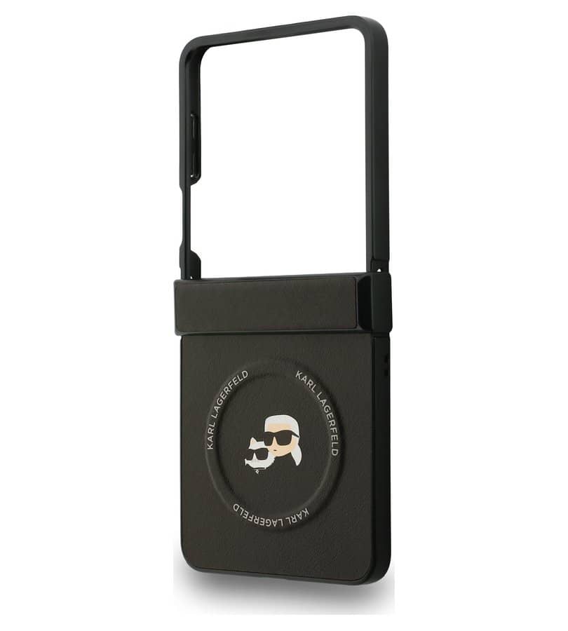 MagSafe Калъф за Samsung Z Flip 7, Karl Lagerfeld Karl&Choupette Pins Case, Черен (5)