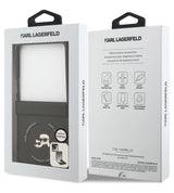 MagSafe Калъф за Samsung Z Flip 7, Karl Lagerfeld Karl&Choupette Pins Case, Черен (8)