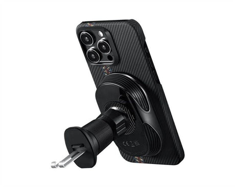 Безжично Зарядно за Кола с Magsafe, Pitaka MagEZ Car Mount Pro 2 Qi2 15W, Черен (3)