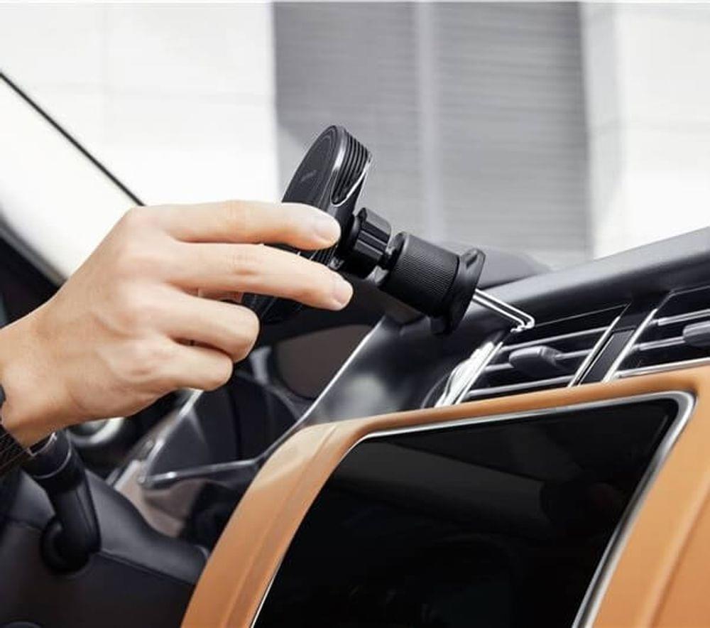 Безжично Зарядно за Кола с Magsafe, Pitaka MagEZ Car Mount Pro 2 Qi2 15W, Черен (6)
