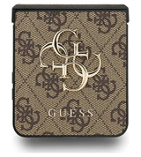 Кожен Калъф за Samsung Z Flip 7, Guess Leather 4G Metal Logo Case, Кафяв (5)