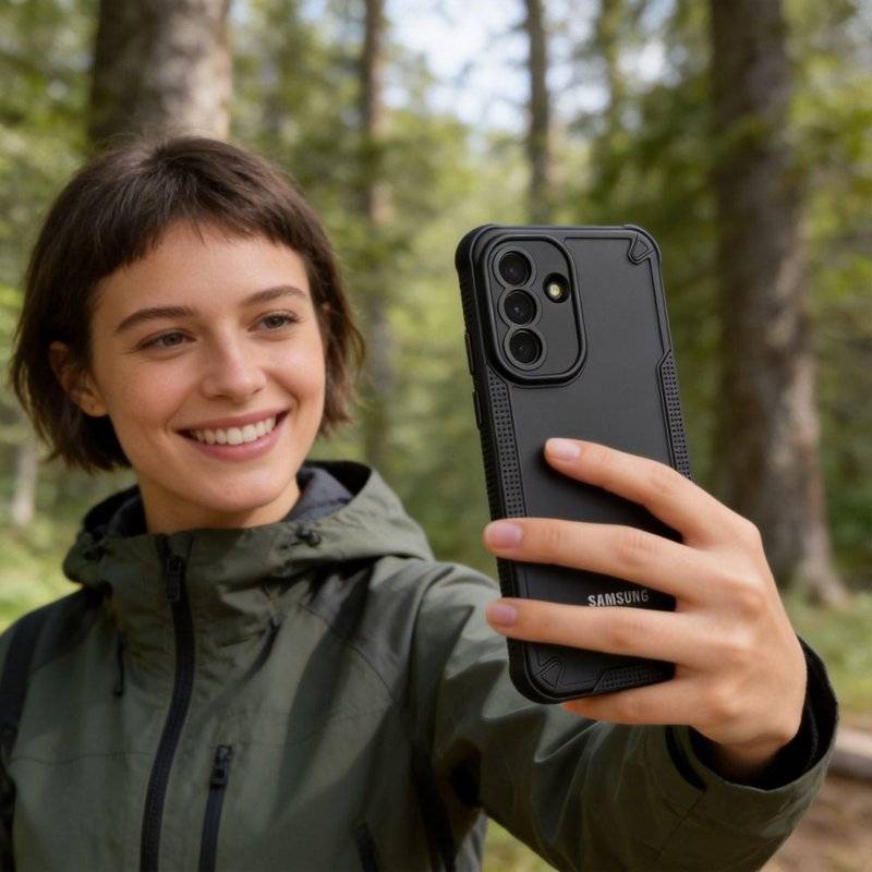 Калъф за Samsung A57, Tech-Protect Rugged Shield Matte Case, Черен (5)