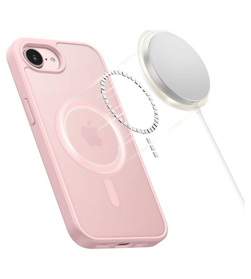 Magsafe Калъф за iPhone 17e/ 16e, Tech-Protect BasicMag Matte Case, Розов (4)