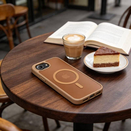 Magsafe Калъф за iPhone 17e/ 16e, Tech-Protect BasicMag Matte Case, Кафяв (5)
