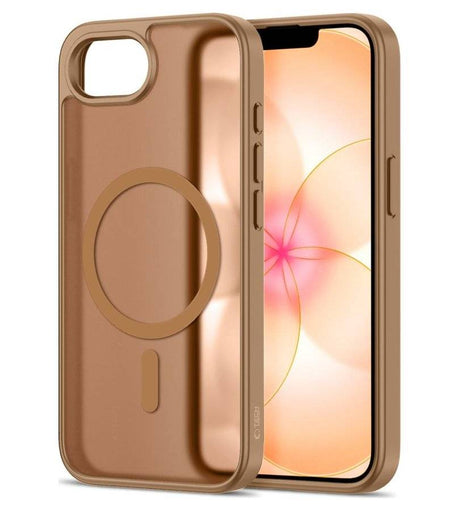 Magsafe Калъф за iPhone 17e/ 16e, Tech-Protect BasicMag Matte Case, Кафяв