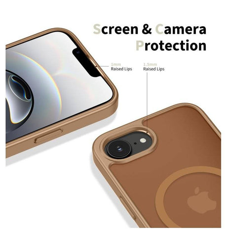 Magsafe Калъф за iPhone 17e/ 16e, Tech-Protect BasicMag Matte Case, Кафяв (4)