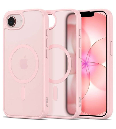 Magsafe Калъф за iPhone 17e/ 16e, Tech-Protect BasicMag Matte Case, Розов (2)