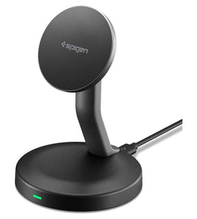 MagSafe Зарядно, Spigen EF151MS Essential Mag Fit Charger 15W, Черен