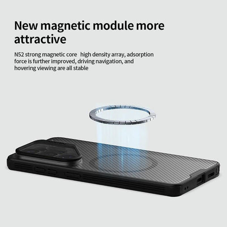 Magsafe Калъф за Samsung S26 Ultra, Nillkin CamShield Prop Mag Case, Черен (3)