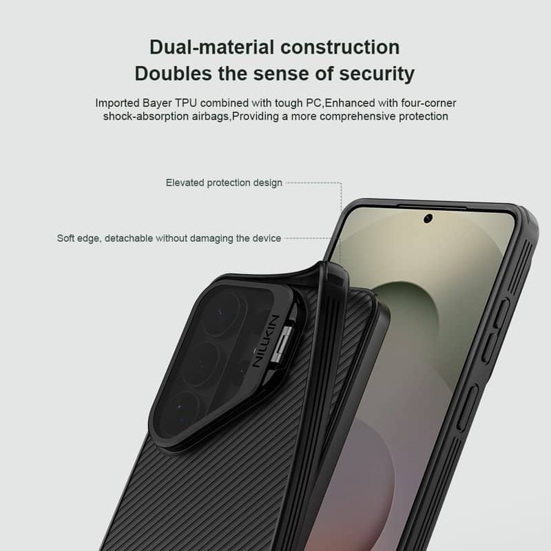 Magsafe Калъф за Samsung S26 Ultra, Nillkin CamShield Prop Mag Case, Черен (4)