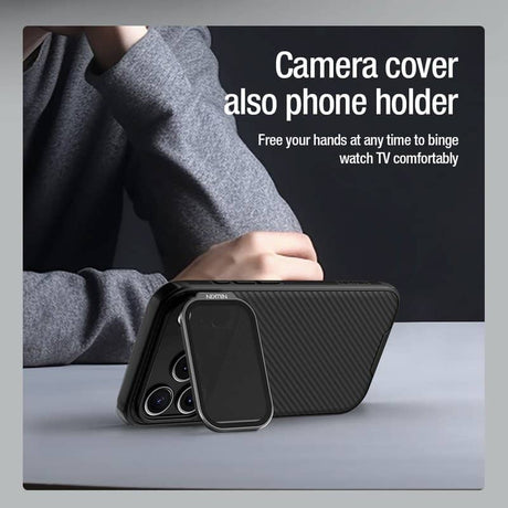 Magsafe Калъф за iPhone 17 Pro Max, Nillkin CamShield Prop Mag Case, Черен (4)