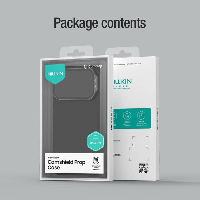 Magsafe Калъф за iPhone 17 Pro, Nillkin CamShield Prop Mag Case, Черен (8)