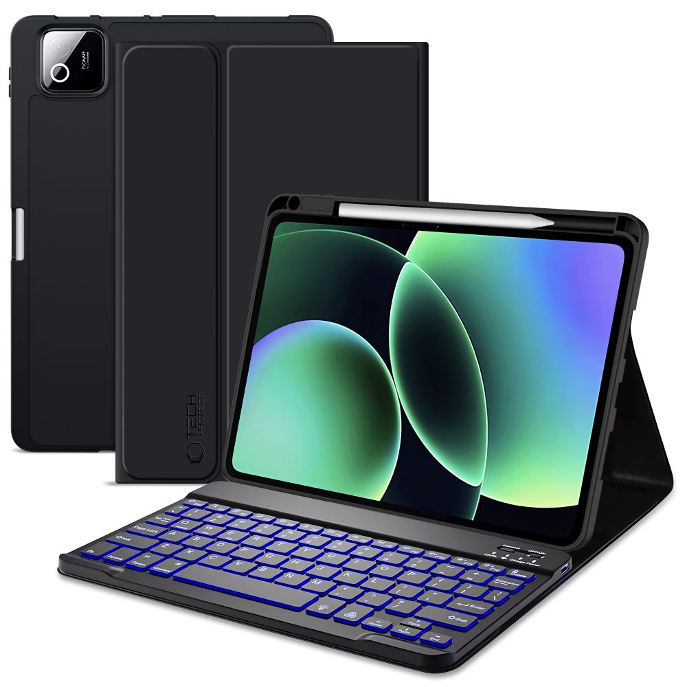 Калъф с Клавиатура за Xiaomi Pad 8 Pro/ 8/ 7 Pro/ 7 11.2", Tech-Protect SC Pen Keyboard Case, Черен