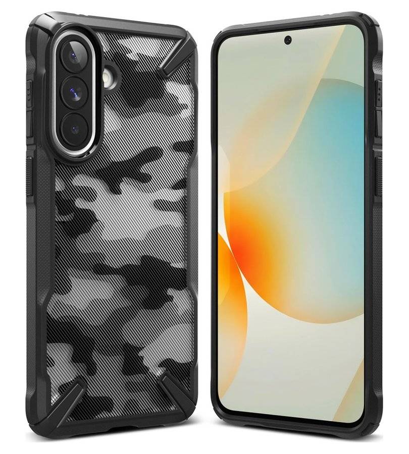 Противоударен Калъф за Samsung A57, Ringke Fusion X Camo Case, Черен (3)