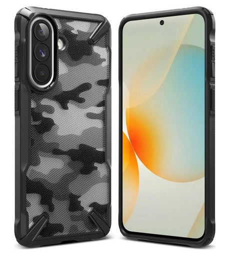 Противоударен Калъф за Samsung A57, Ringke Fusion X Camo Case, Черен (3)